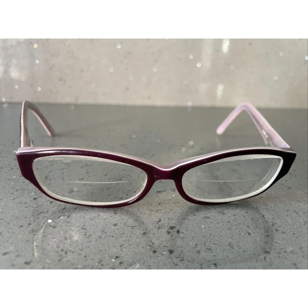 Essential Eyewear Eyeglasses frames only EN8666 plum/lilac 47-14-125 flex hinge